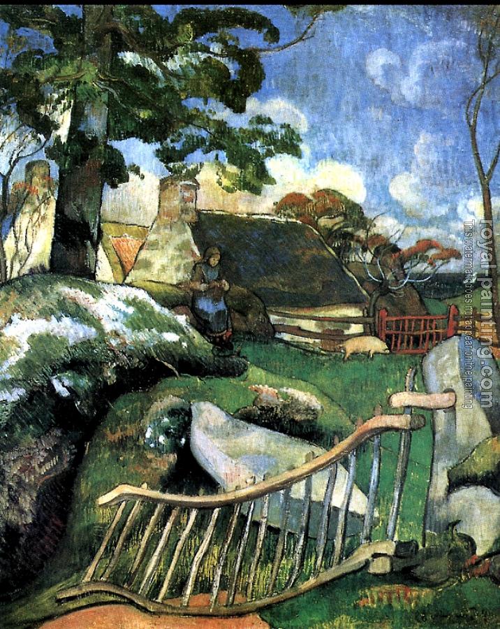 Paul Gauguin : La Barriere Paul Gauguin : La Barriere